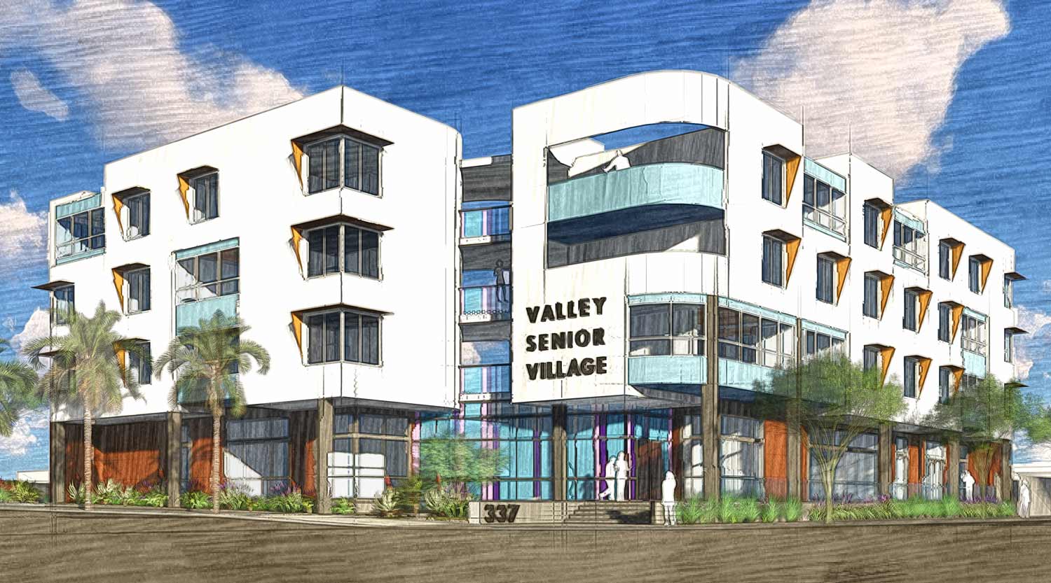 Valley Senior Village architect rendering